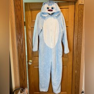 BRIEFLY STATED Cozy Blue Monster Fleece Pajama Onesie